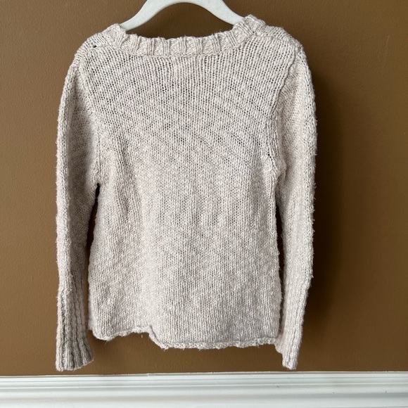 Kidkino Girls Size 4 Button Down Cardigan Knit Cream Sweater - Picture 4 of 5